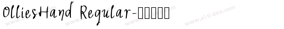 OlliesHand Regular字体转换